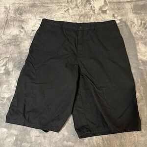 Genuine Dickies Mens Black Cargo Shorts Relaxed Fit Workwear Size 37